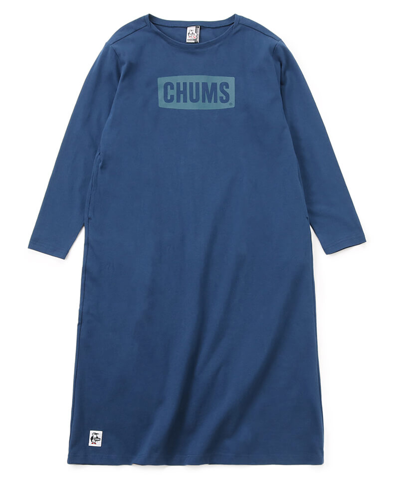CHUMS Logo Brushed L/S T-Dress(チャムスロゴブラッシュドロングスリーブティードレス(ワンピース))